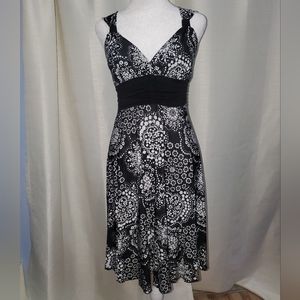 Speechless Black and White Floral Dress